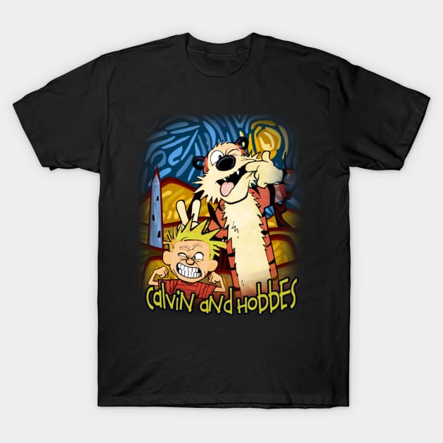 Calvin And Hobbes T-Shirt by canpu